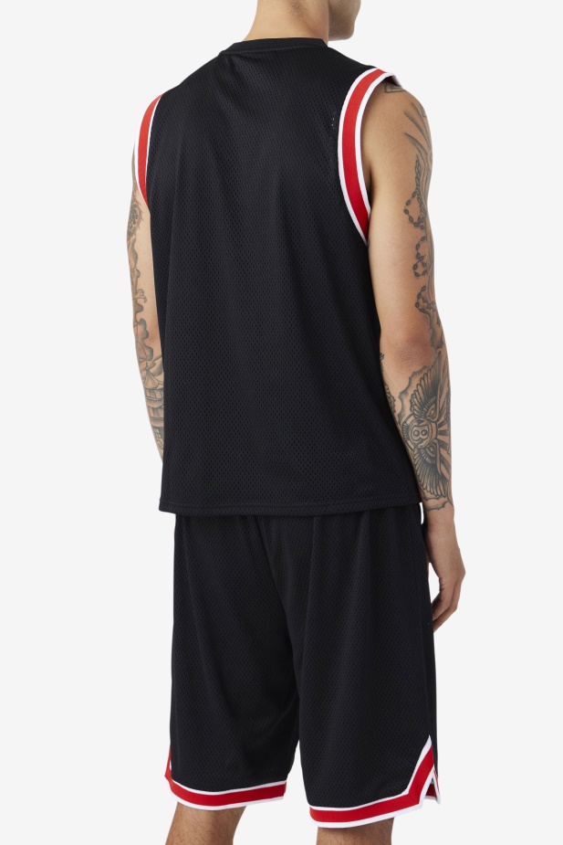 černo/červeno/bílý Basketbalový Dres Fila Ovi