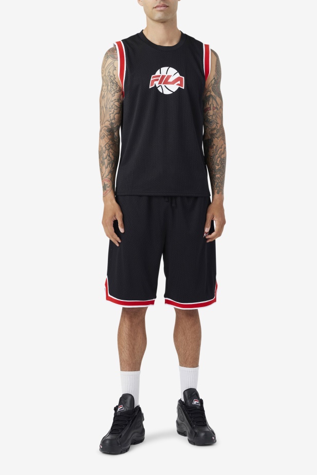 černo/červeno/bílý Basketbalový Dres Fila Ovi