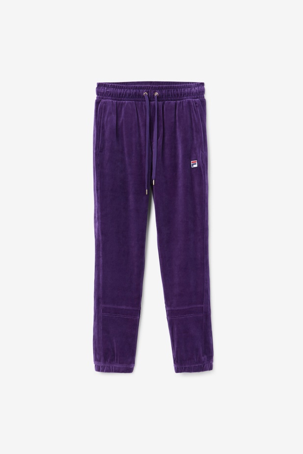 Fila Ravid Velurové Kalhoty Blackberry Cordial
