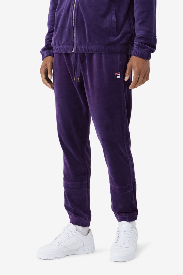 Fila Ravid Velurové Kalhoty Blackberry Cordial