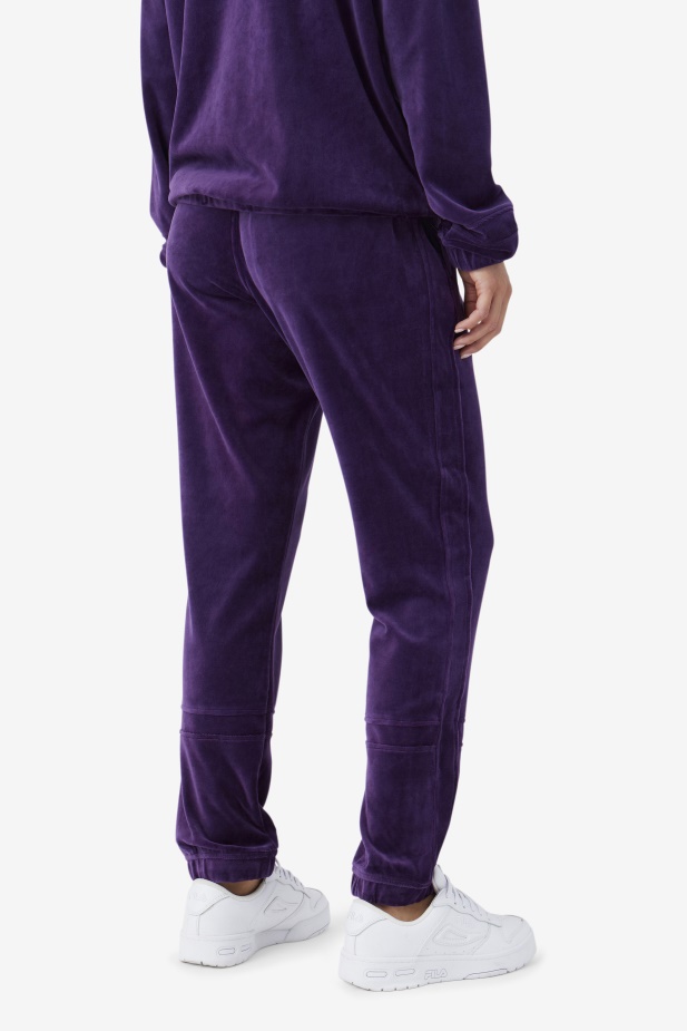 Fila Ravid Velurové Kalhoty Blackberry Cordial