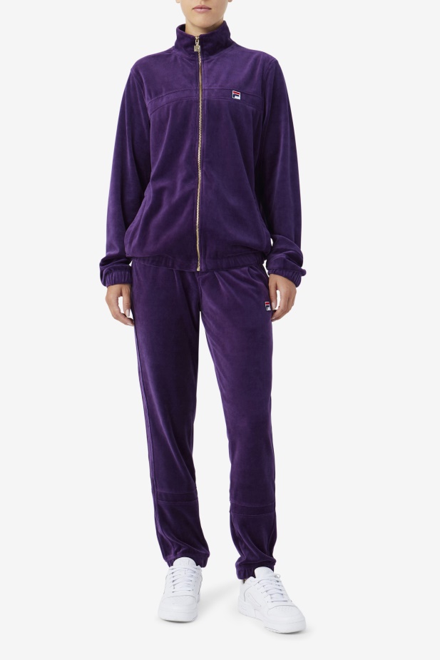 Fila Ravid Velurové Kalhoty Blackberry Cordial