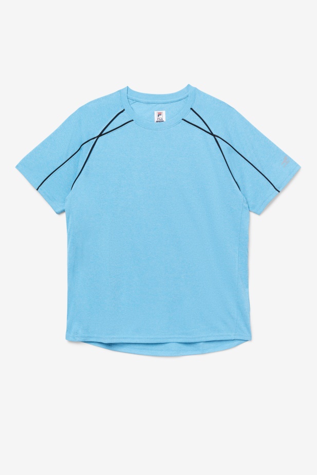 Fila Pikleball Krátký Rukáv Crew Karibský Mořský Vřes/černá