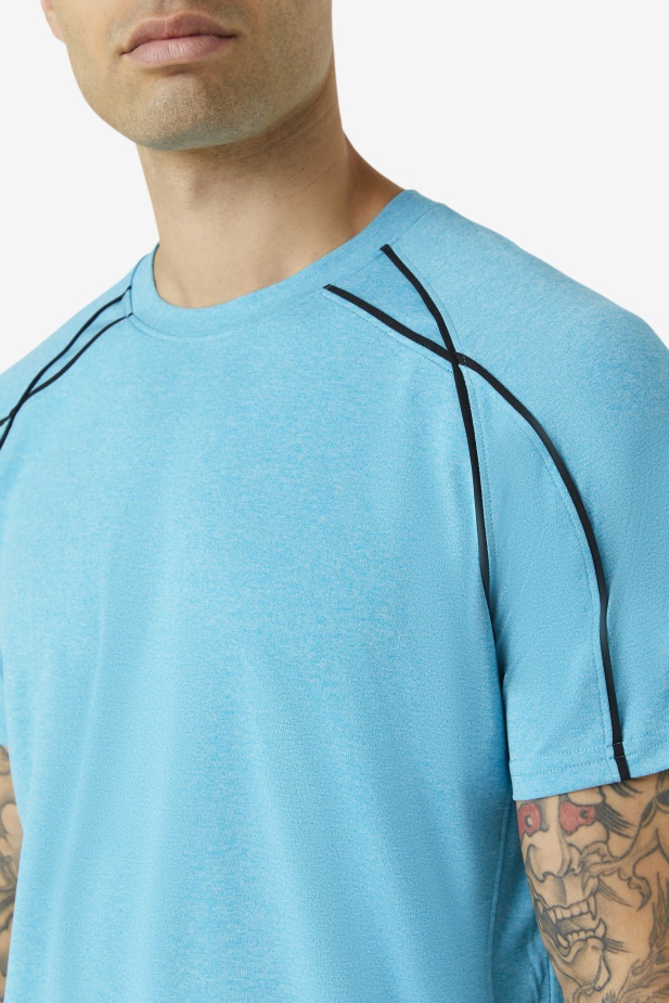 Fila Pikleball Krátký Rukáv Crew Karibský Mořský Vřes/černá