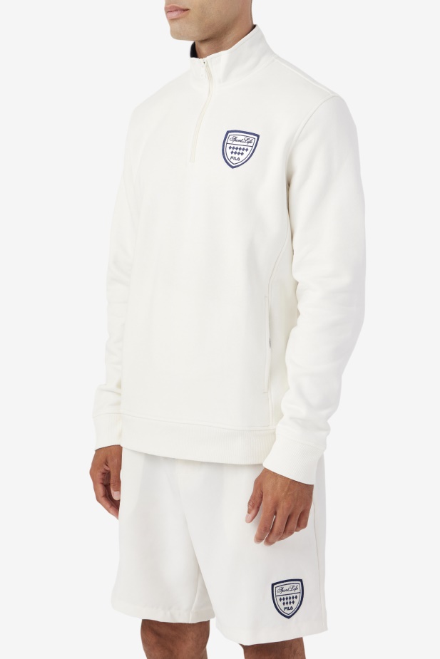Mikina Fila Nima 1/4 Zip Gardenia/navy/červenec Bug