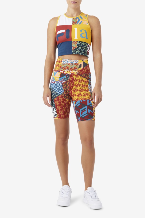 žlutá/bílá/rebarborová/oceánská Zhuri Tank Fila