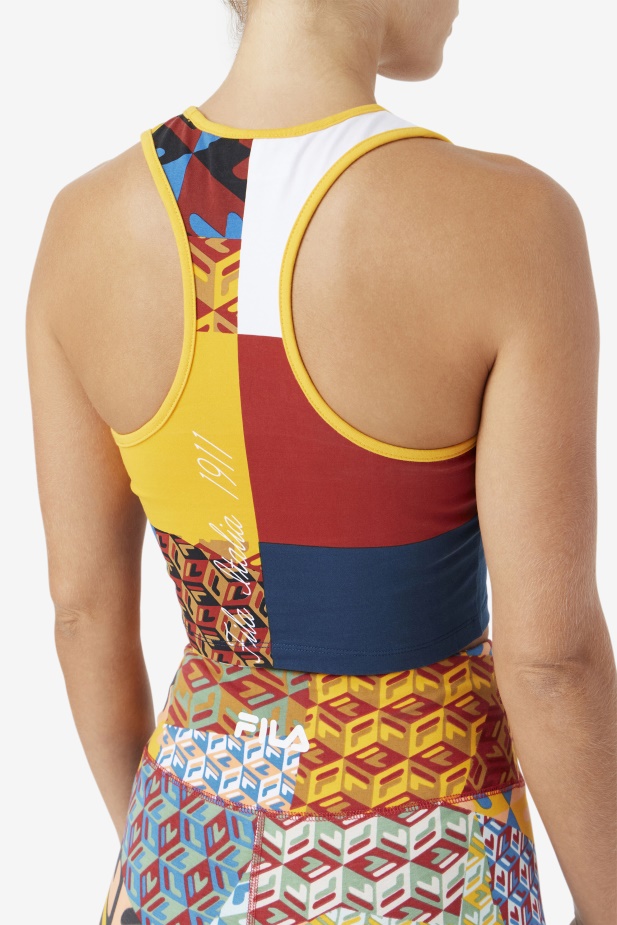 žlutá/bílá/rebarborová/oceánská Zhuri Tank Fila
