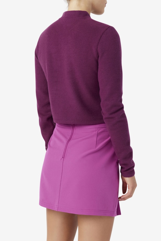 Josie Half Zip Top Hroznové Víno/rouge Fila
