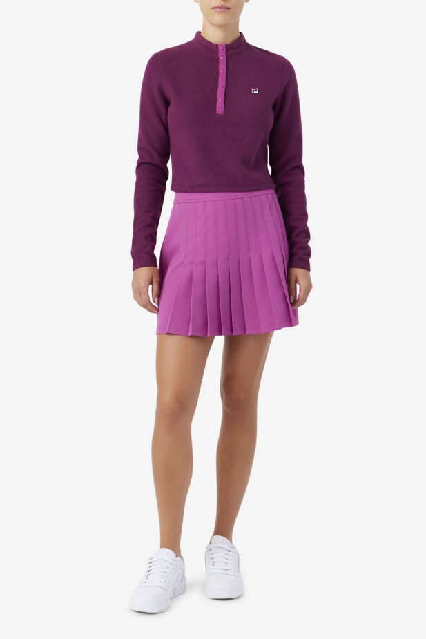 Josie Half Zip Top Hroznové Víno/rouge Fila