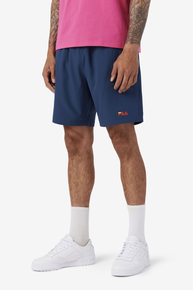 Ravini Short Navy/yellow/cherry Tomato Fila