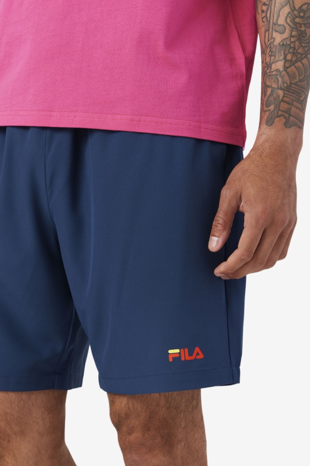 Ravini Short Navy/yellow/cherry Tomato Fila