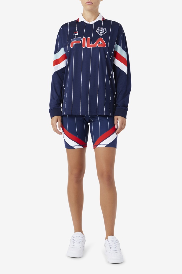 Yareli Kolo Krátké Námořnická/červená/bílá Fila