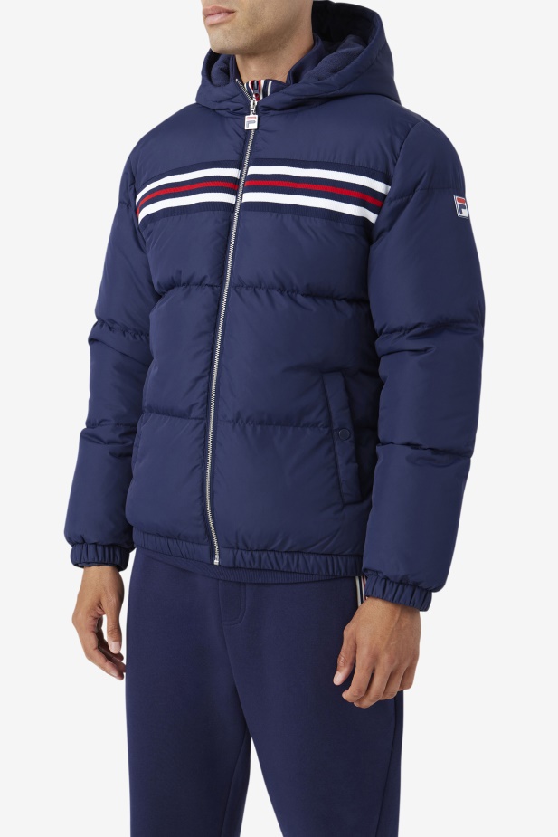 Námořnická/červená Bunda Fila Jake Puffer