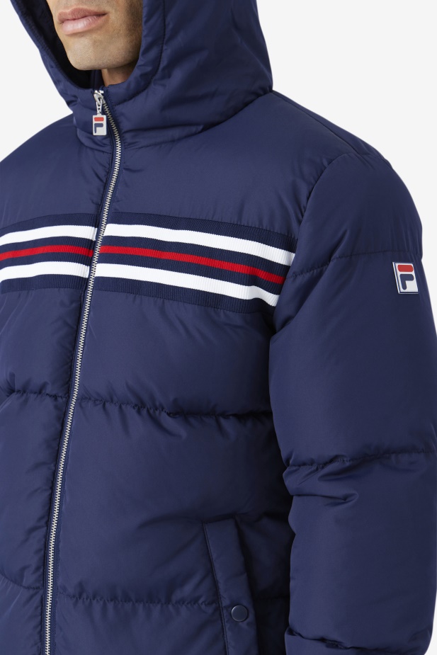 Námořnická/červená Bunda Fila Jake Puffer