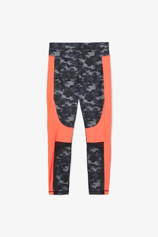 Forza Color Blocked Legging Fila Dark Camo/hot Coral/black