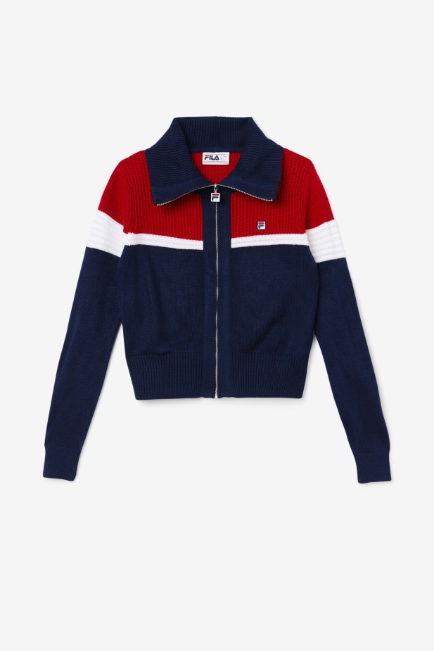 Námořnická/červená/bílá Fila Jill Cardigan