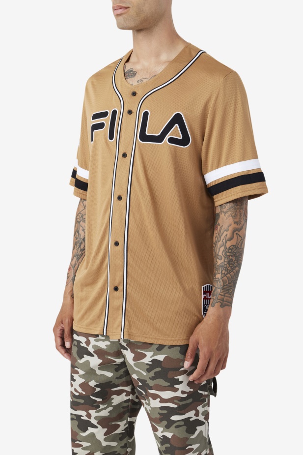 Fila Tabákový Hnědý/černý/bílý 2pac Baseballový Dres