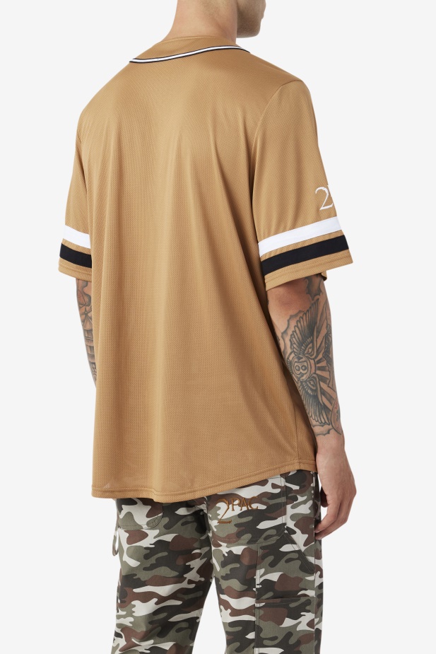 Fila Tabákový Hnědý/černý/bílý 2pac Baseballový Dres