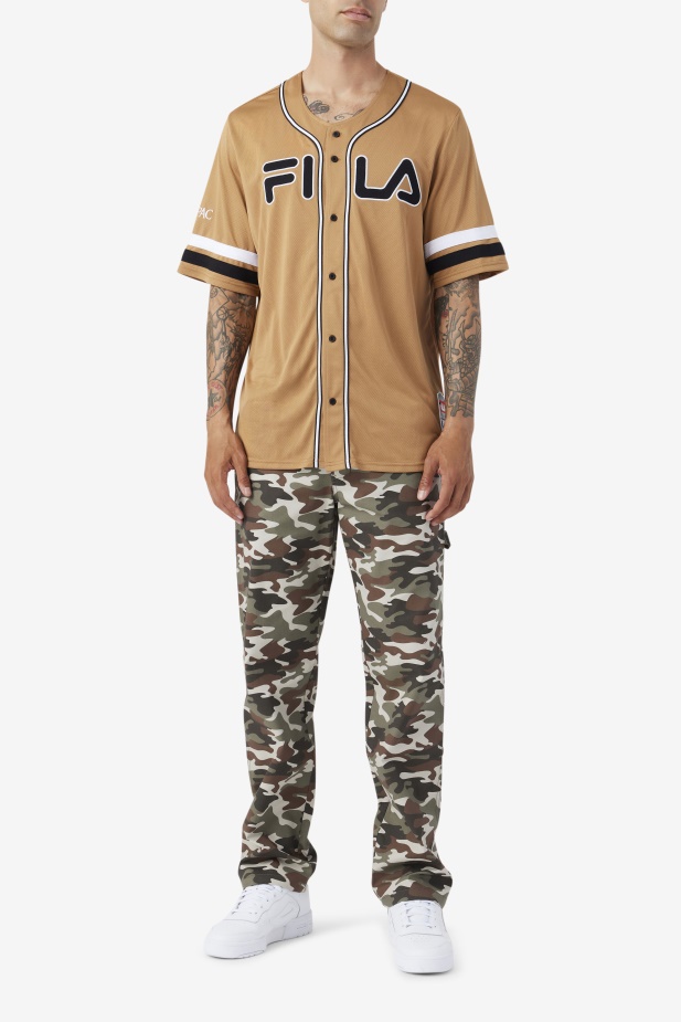 Fila Tabákový Hnědý/černý/bílý 2pac Baseballový Dres