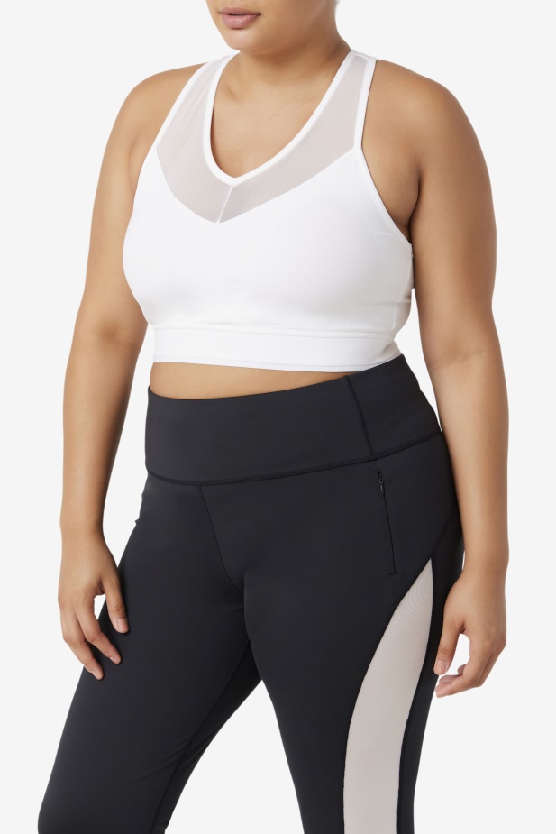 Uplift Racerback Podprsenka Top Bílá Fila