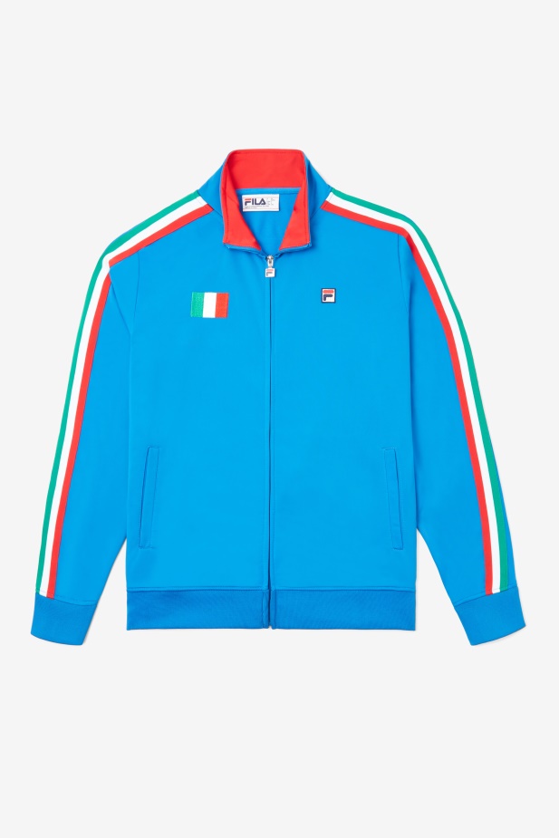 Italská Tepláková Bunda Fila Modrá/červená