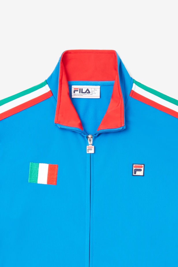 Italská Tepláková Bunda Fila Modrá/červená