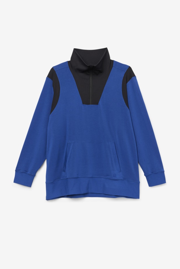 Fi-lux Poloviční Zip Fila Námořnická Pivoňka/černá
