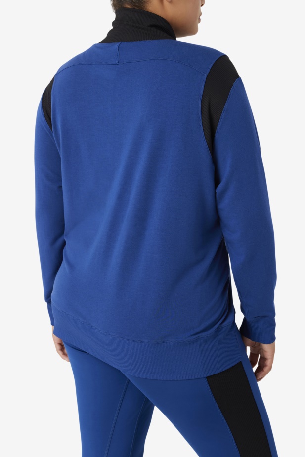 Fi-lux Poloviční Zip Fila Námořnická Pivoňka/černá