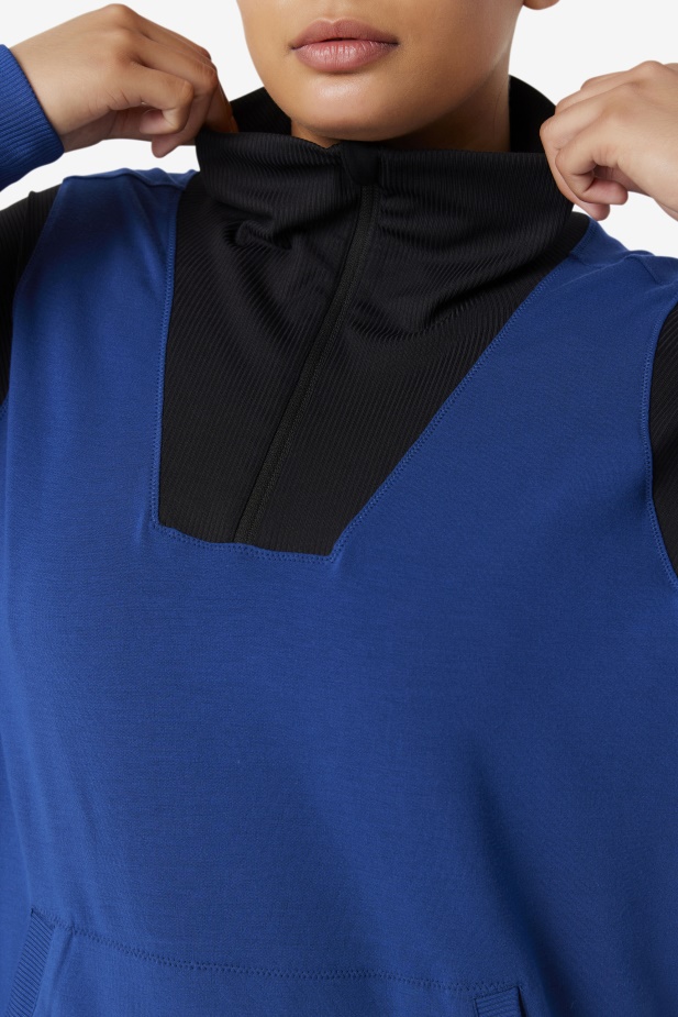 Fi-lux Poloviční Zip Fila Námořnická Pivoňka/černá