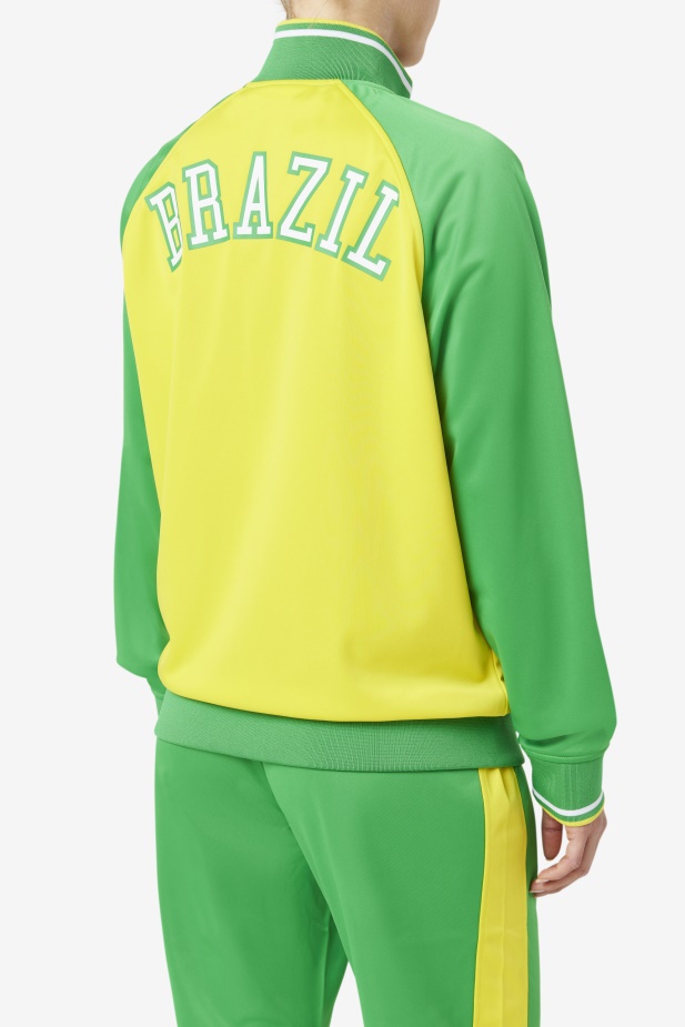 Bunda Brazilská Fila žlutá/fern Zelená/bílá