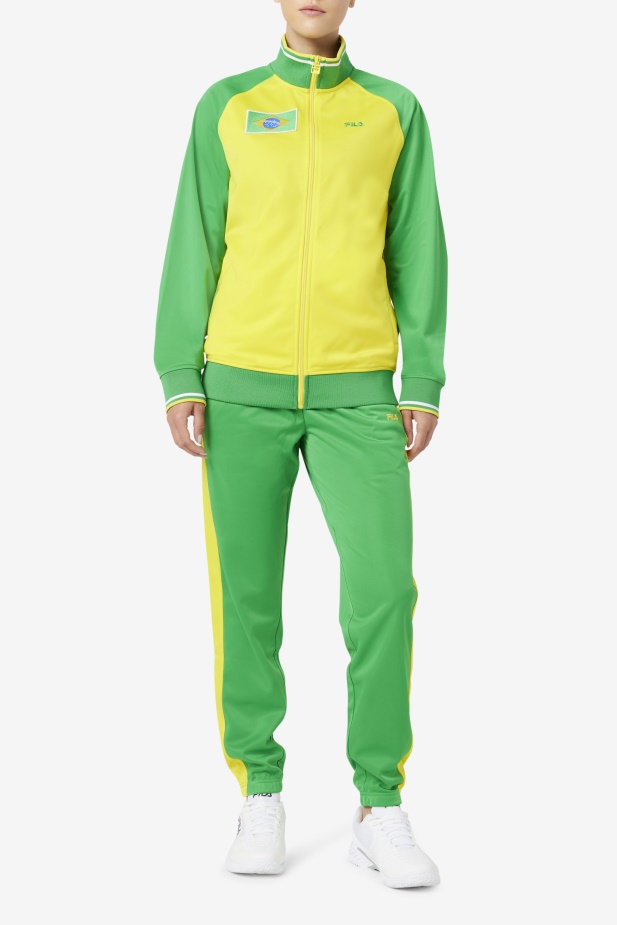 Bunda Brazilská Fila žlutá/fern Zelená/bílá