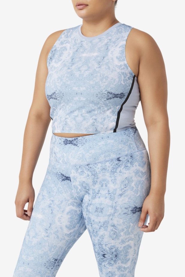 Uplift Athletic Crop Top Fila Modrá Mlha/černá