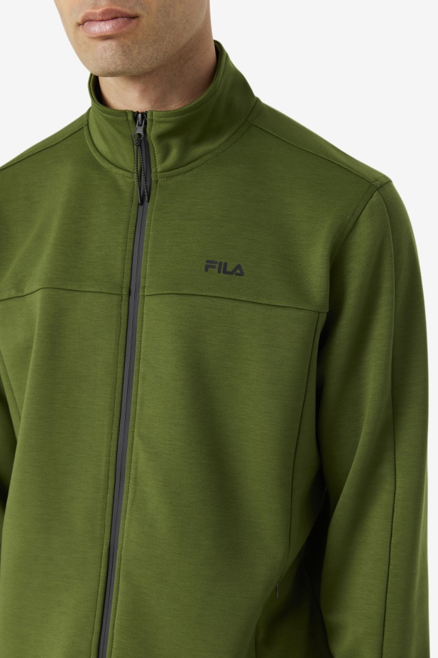 Pažitková/černá Bunda Na Zip Fila