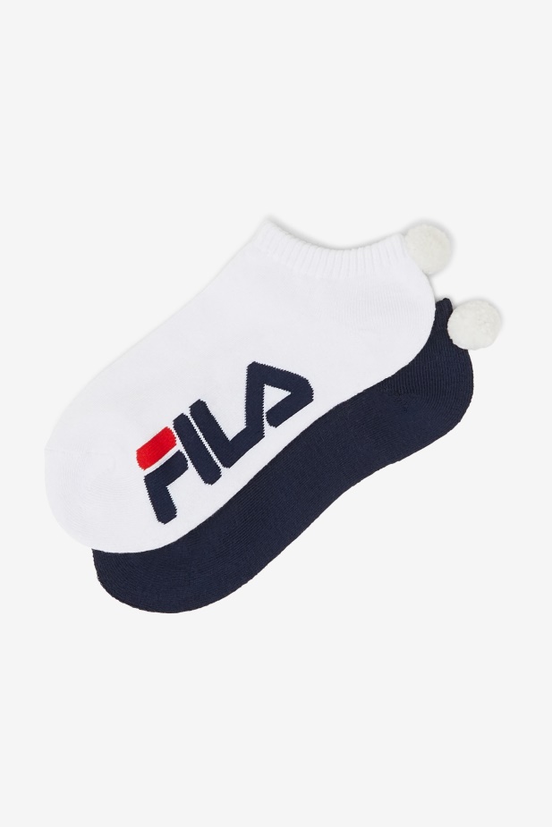 Dámské Tenisové Pom Pom Ponožky 2-balení Fila Navy