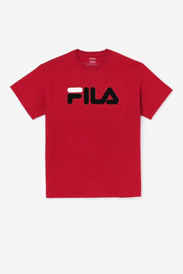 Pánské Tričko S Logem Fila červené/černé/bílé