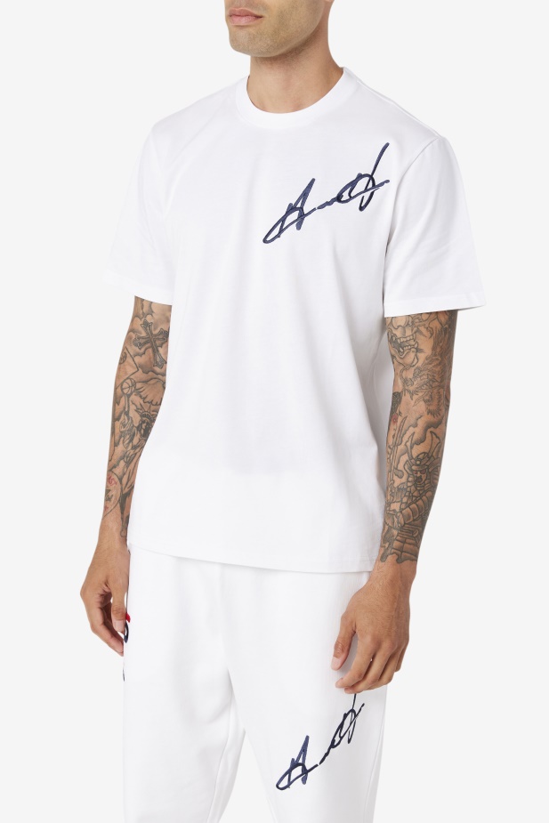 Bílé Grant Hill Cormac Tee Fila