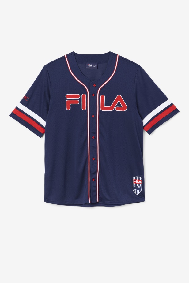 2pac Baseballový Dres Fila Námořnická/červená/bílá