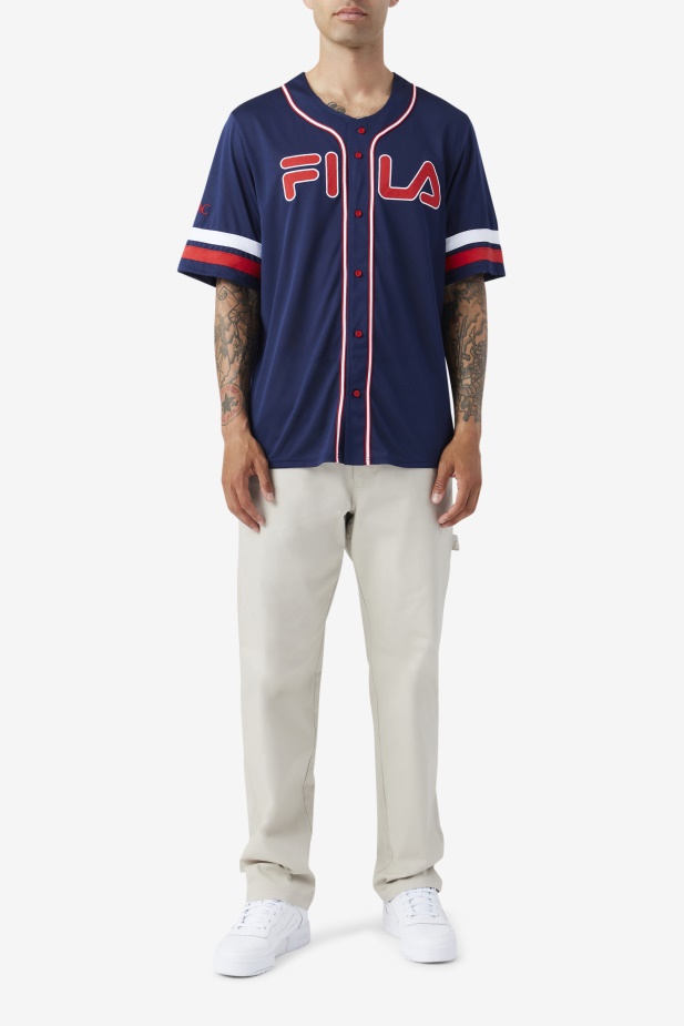 2pac Baseballový Dres Fila Námořnická/červená/bílá