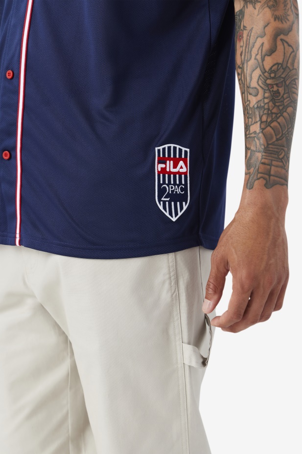 2pac Baseballový Dres Fila Námořnická/červená/bílá