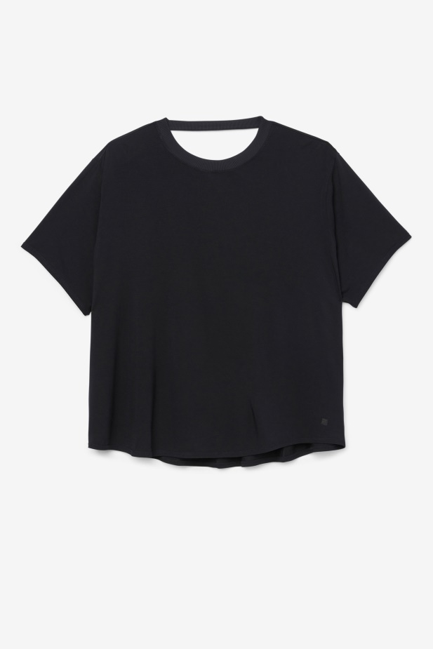 černý Top Fila Fi-lux S Krátkým Rukávem