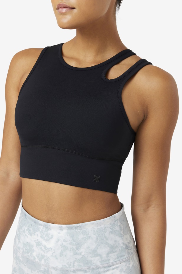 Fila Black Uplift Plátky Crop Podprsenka Top