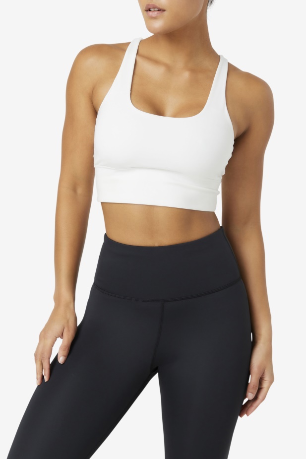 Bílá Uplift Cross Back Podprsenka Top Fila