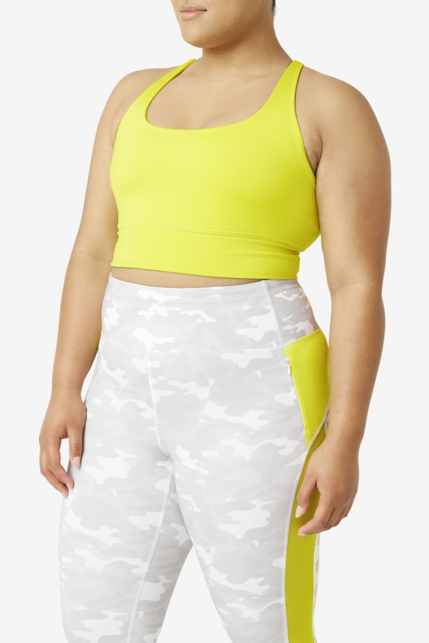 Fila Uplift Cross Back Bra Top Síra