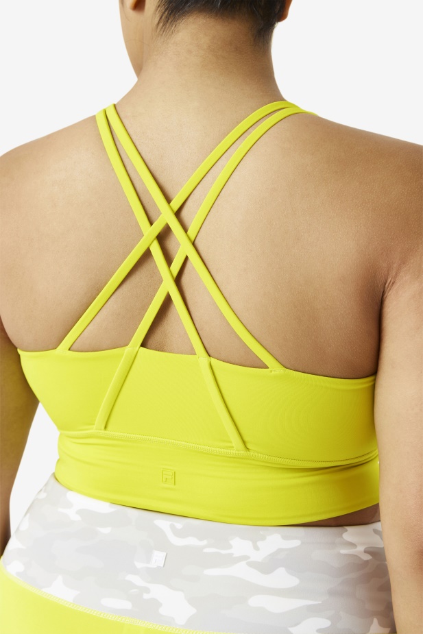 Fila Uplift Cross Back Bra Top Síra