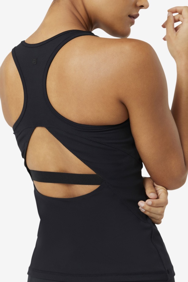 Black Uplift Open Racerback Tílko Fila