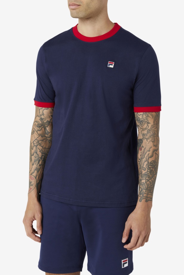 Marconi Ringer Tee Peacoat/červená Fila