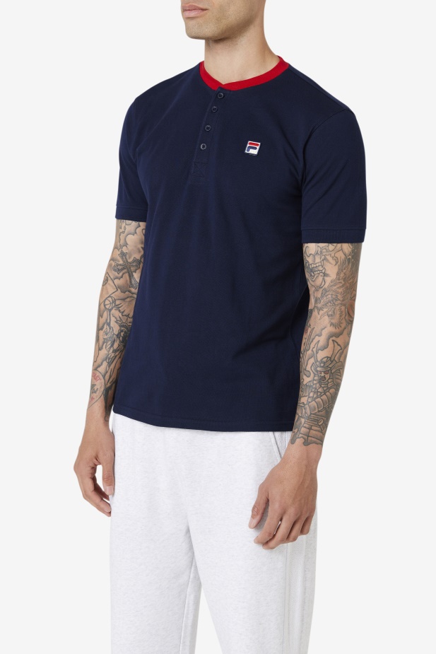 Námořnická/červená Ralph Henley Fila
