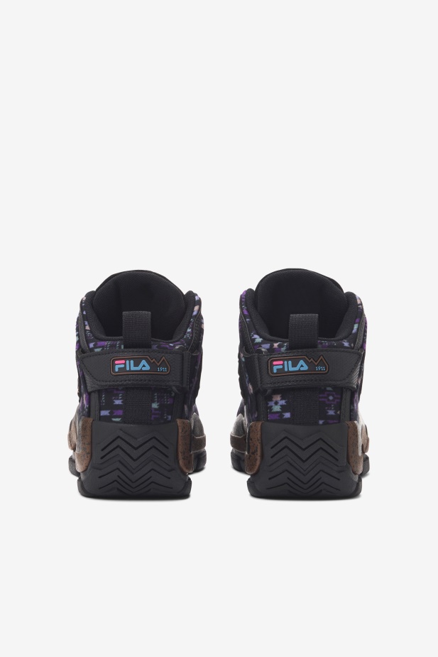 Fila černá/borová šiška/fialová Velký Dětský Grant Kopec 2 Venkovní