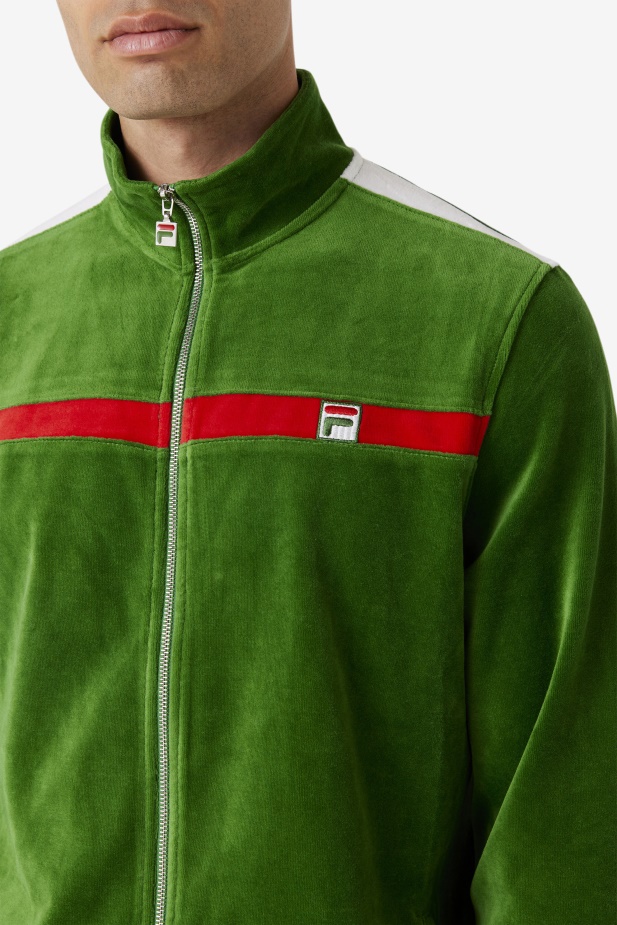 Fila Formální Zahradní/bílá/červená Velurová Bunda