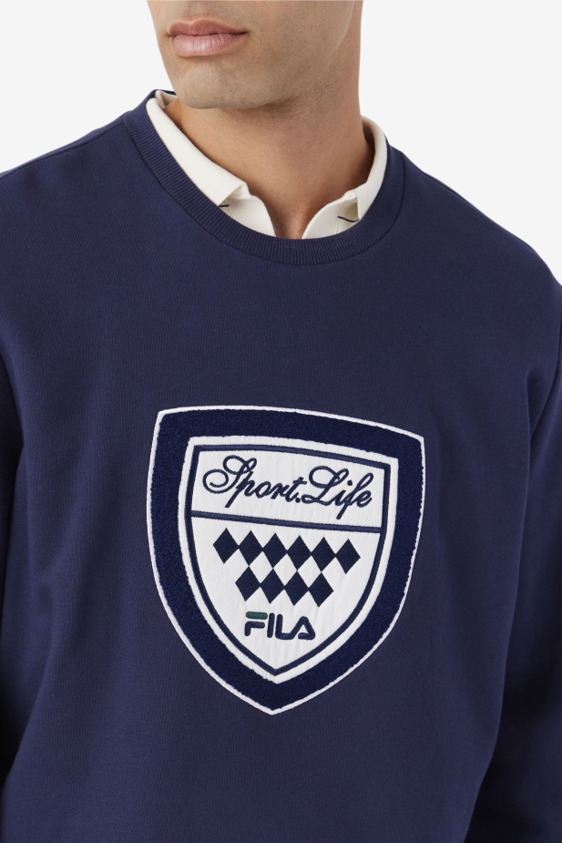 Fila Kush Crew Navy/gardenie/červnová Chyba